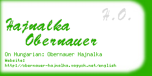hajnalka obernauer business card